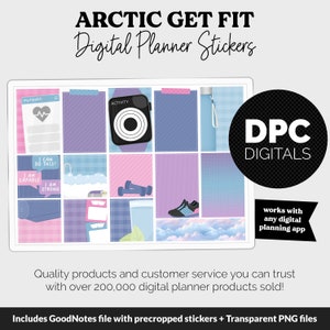 Get Fit Arctic Digital Stickers | GoodNotes & iPad | Fitness, Health, Self-Care, Workout