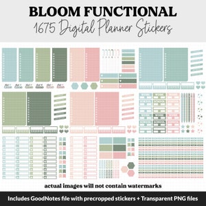 Bloom Functional Digital Sticker Set | iPad & Android | Bloom Theme - Etsy