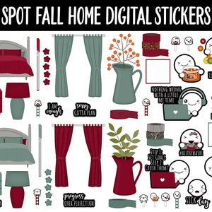 Spot Fall Home Digital Stickers GoodNotes, iPad and Android Home, Furniture, Fall, Thanksgiving image 2