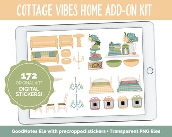 Cottage Vibes Home Digital Stickers | GoodNotes & iPad | Furniture, Decor