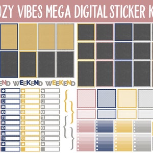 Cozy Vibes Digital Planner Sticker Mega Kit GoodNotes, iPad and Android Autumn, October, Self-Care, Hygge, Home image 7