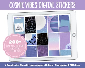 Cosmic Vibes Digital Planner Stickers | GoodNotes, iPad and Android | Stargazer Theme | Space, Galaxy, Constellations, Astrology, Astronomy