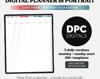 Agenda digital Joyful Life Flex de un mes en modo vertical / Funda / iPad y Android