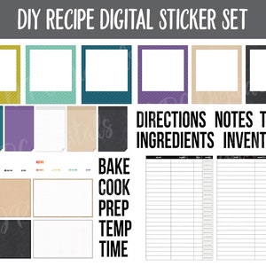 DIY Digital Recipe Book + Sticker Set | Goodnotes, iPad & Android ...