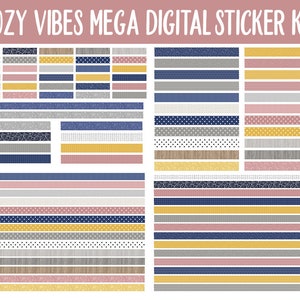 Cozy Vibes Digital Planner Sticker Mega Kit GoodNotes, iPad and Android Autumn, October, Self-Care, Hygge, Home image 9