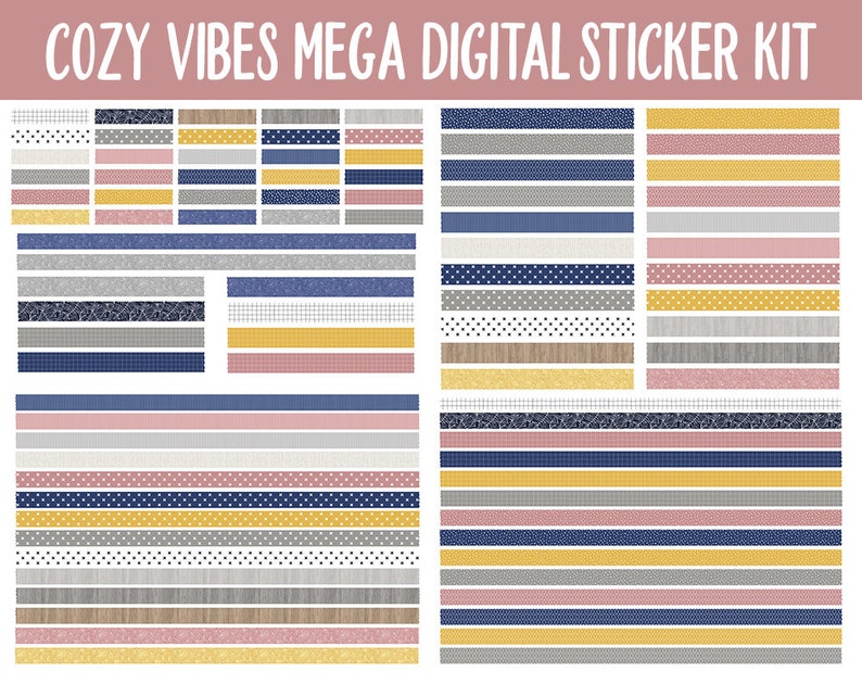 Cozy Vibes Digital Planner Sticker Mega Kit GoodNotes, iPad and Android Autumn, October, Self-Care, Hygge, Home image 9