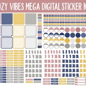 Cozy Vibes Digital Planner Sticker Mega Kit GoodNotes, iPad and Android Autumn, October, Self-Care, Hygge, Home image 8
