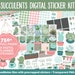 Succulents & Cactus Digital Sticker Bundle | GoodNotes | iPad | May, June Calendar Dates, Sticky Notes, Washi, Trackers and More!