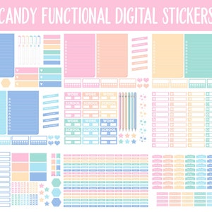 Candy Functional Digital Sticker Set | Goodnotes, iPad & Android ...