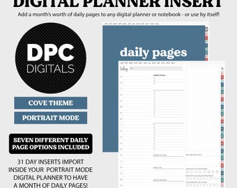 Inserto para agenda digital diaria Linked Portrait / Tema Cove / iPad y Android