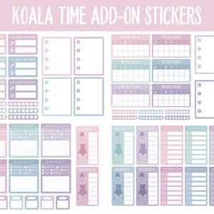 Koala Time Add-On Digital Stickers GoodNotes & iPad Trackers, Budget, Fitness, Health, Habits image 4