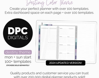 DIY Slim Digital Planner | Destiny Theme | Goodnotes, iPad & Android | Notebook