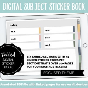 Blank Thema Digitale Stickerbücher | Fokussiertes Thema