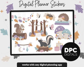 Twilight Woods Digital Planner Stickers | iPad & Android | Bewitched Theme