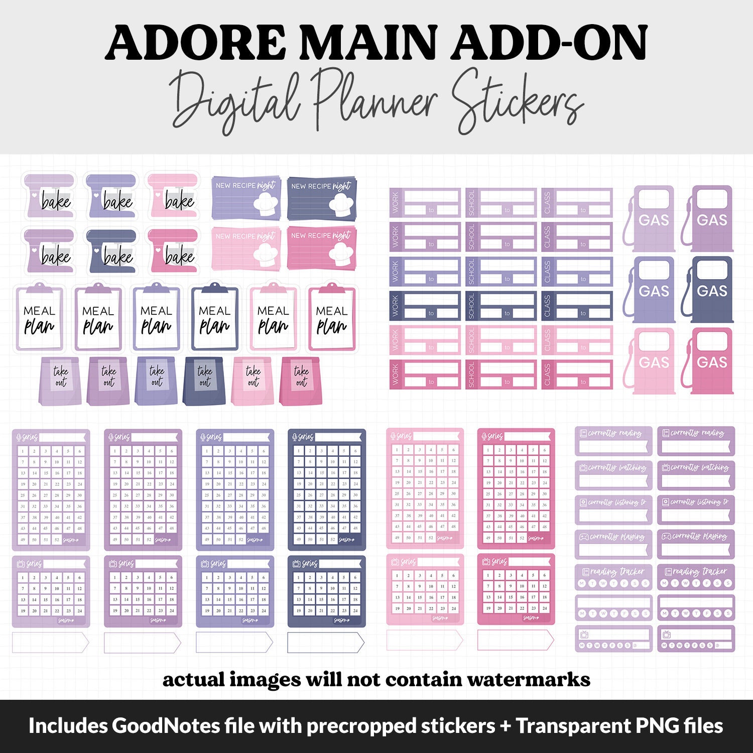 Adore Stickers Adore Add-on Digital Stickers | Goodnotes & iPad | Trackers, Budget ...
