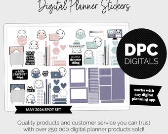 Spot Plans May Digital Stickers | iPad & Android | Starfall Theme