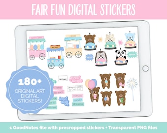 Fair Fun Digital Planner Stickers | iPad & Android | Candy Theme