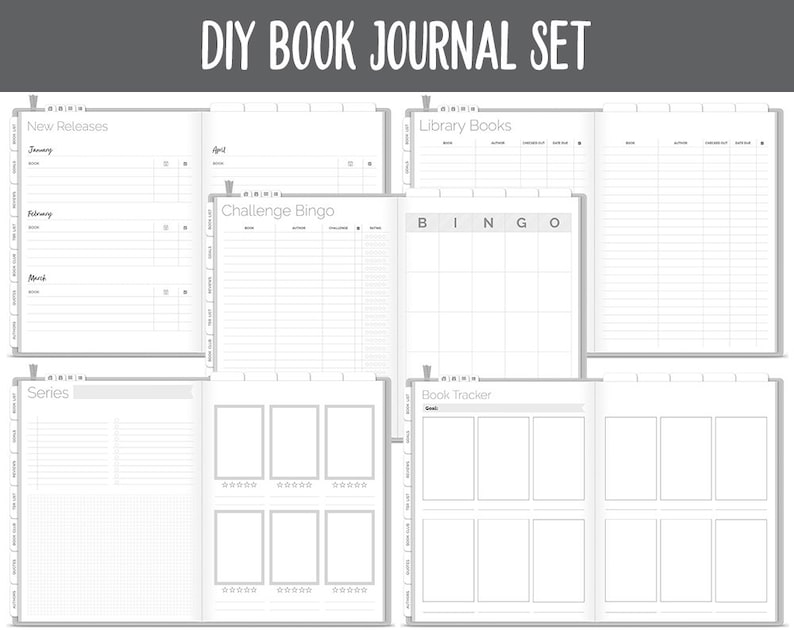 DIY Digital Book Journal Sticker Set Goodnotes Ipad & Etsy