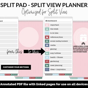 Split Pad | Split View Digital Planner | Merry Theme | Goodnotes & iPad ...