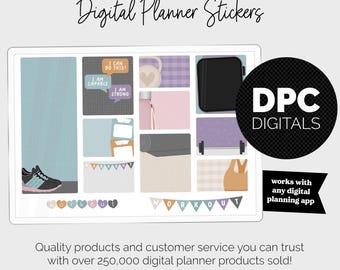 Get Fit Bewitched Digital Stickers | iPad & Android | Fitness, Health, Self-Care, Workout