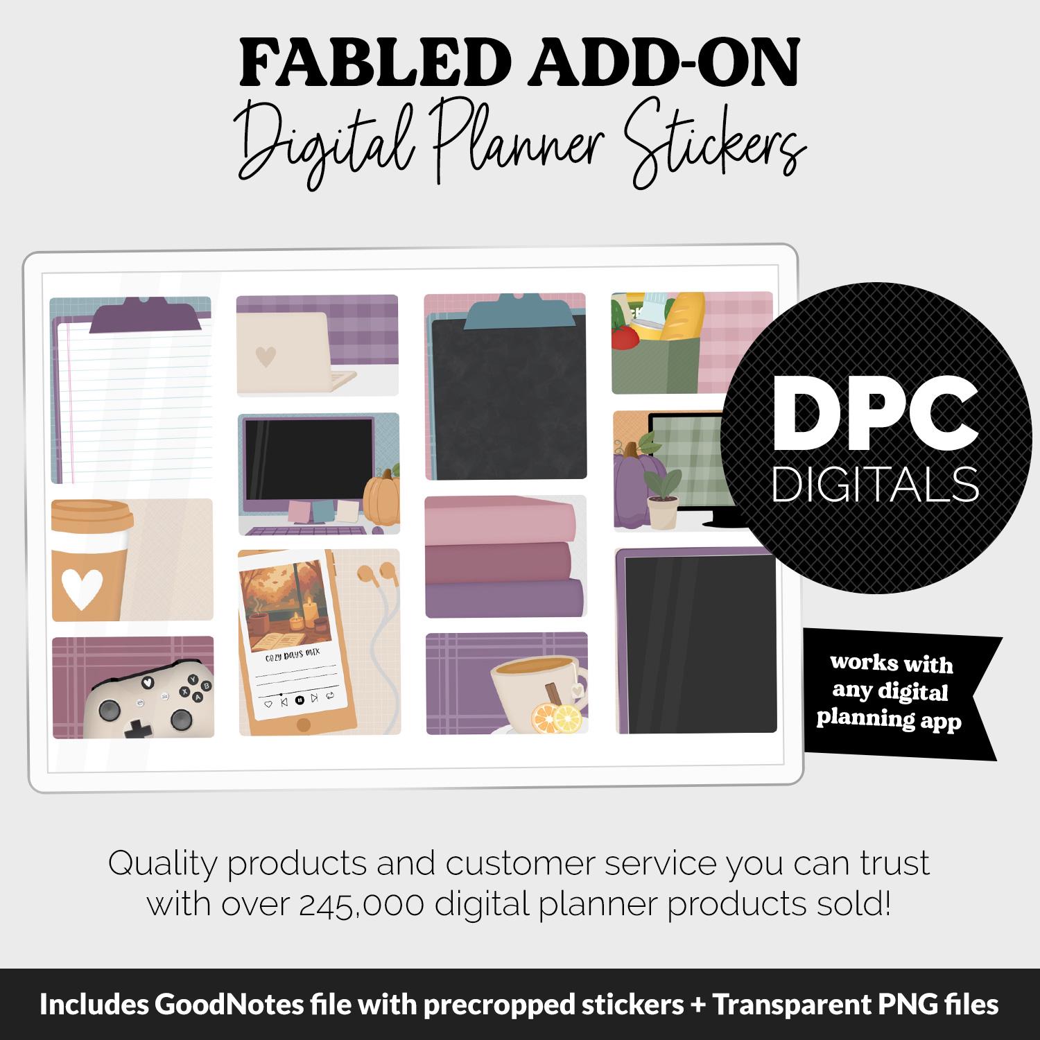 Fabled Theme Add-on Digital Planner Stickers | Goodnotes, Android ...