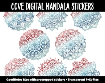 Pegatinas digitales para agenda Cove Mandala / iPad y Android