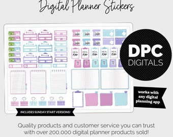Droom add-on digitale stickers | GoodNotes en iPad | Trackers, budget, maaltijdplanning, gezondheid, gewoonten