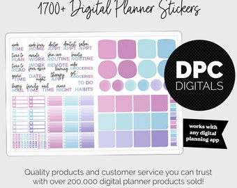 Dream Functional Digital Sticker Set | GoodNotes, iPad & Android | Papers, Sticky Notes, Chores, Work, Adulting, Tasks, Dates