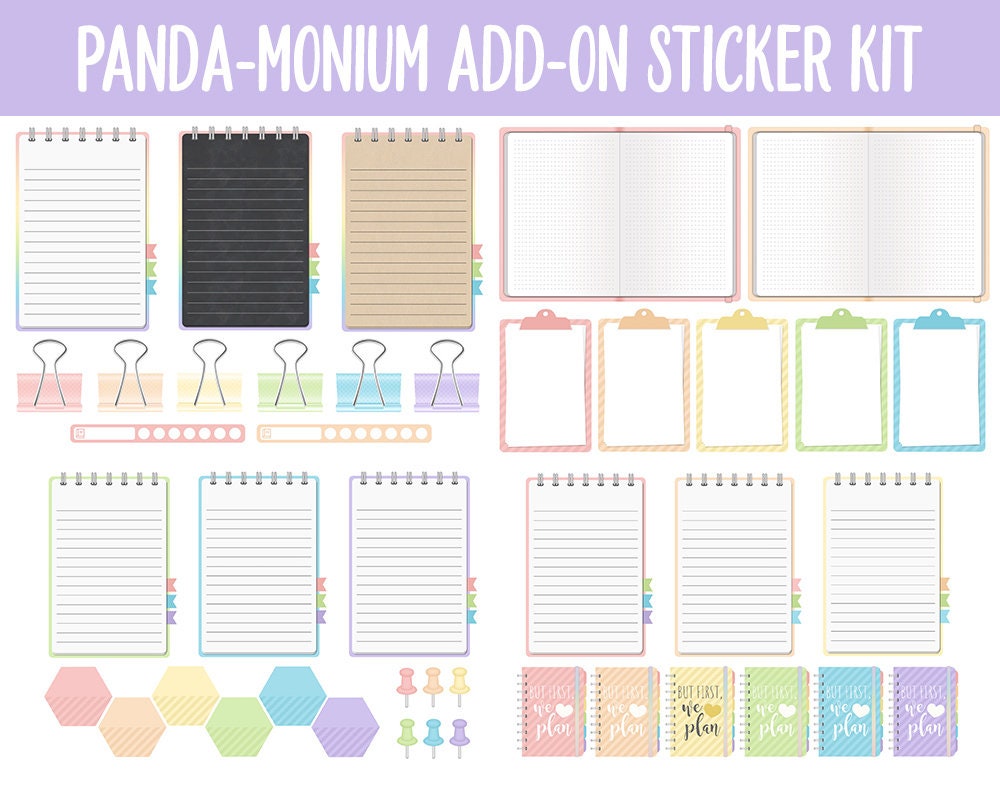 Panda-monium Add-on Digital Planner Stickers Goodnotes Ipad - Etsy