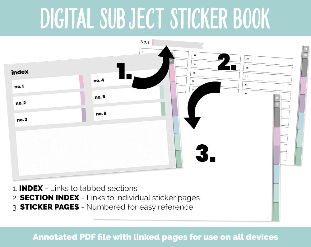 Blank Digital Sticker Book Purple Theme Graphic by catsquills