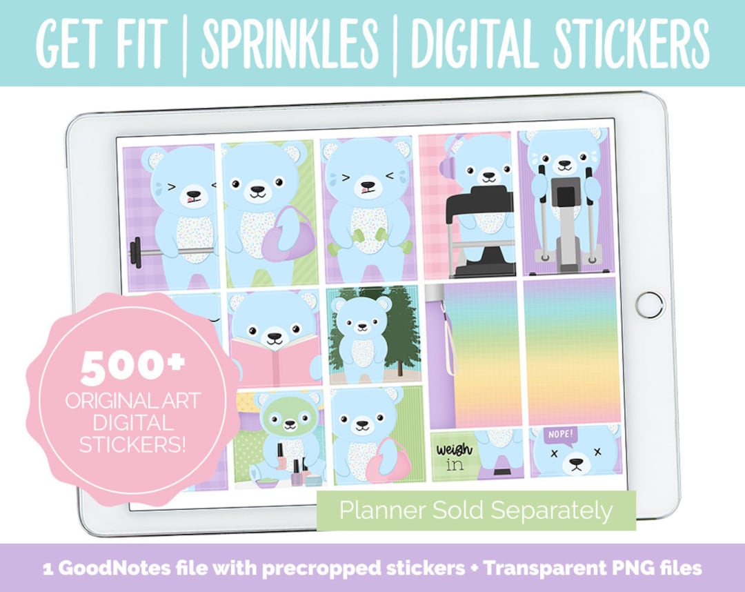 Get Fit Sticker Get Fit Sprinkles Digital Stickers | Goodnotes & iPad | Fitness, Health ...