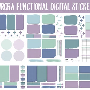 Aurora Functional Digital Sticker Set | Goodnotes, iPad & Android ...