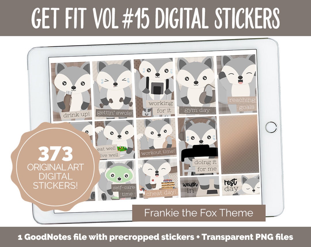 Get Fit Sticker Get Fit Vol #15 Digital Stickers | Goodnotes & iPad | Fitness, Health ...