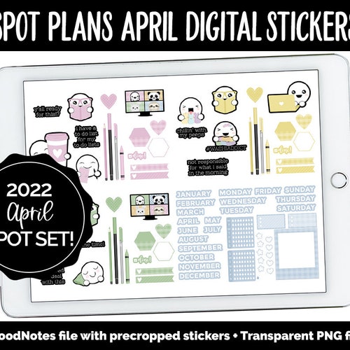 Digital Planning With Spot Stickers Goodnotes Ipad and Etsy
