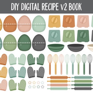UPDATED! DIY Digital Recipe Book V2 + Sticker Set | Goodnotes, iPad ...