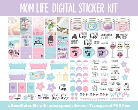 Goodnotes Stickers Functional Stickers Mom Life Digital Stickers ...