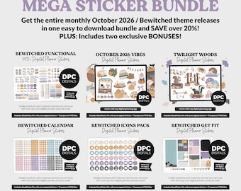 Bewitched Theme Mega Sticker Bundle | iPad & Android