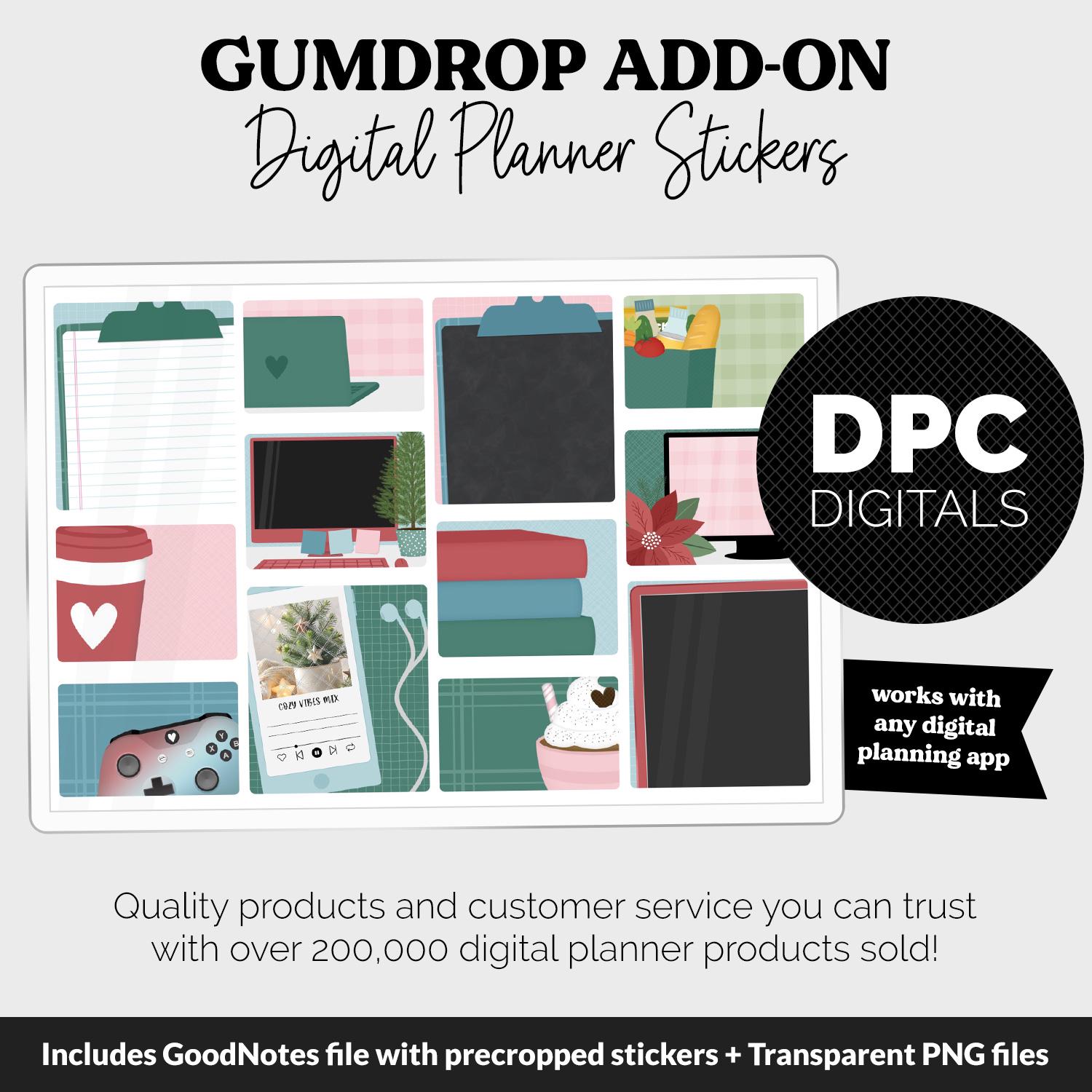 Gumdrop Add-on Digital Stickers | Goodnotes & iPad | Gumdrop Theme - Etsy