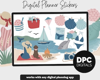July 2026 Vibes Digital Planner Stickers | iPad & Android | Cove Theme