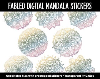 Fabled Mandala Digital Planner Stickers | iPad & Android