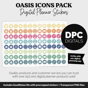 Oasis Icons Digital Planner Stickers | iPad & Android