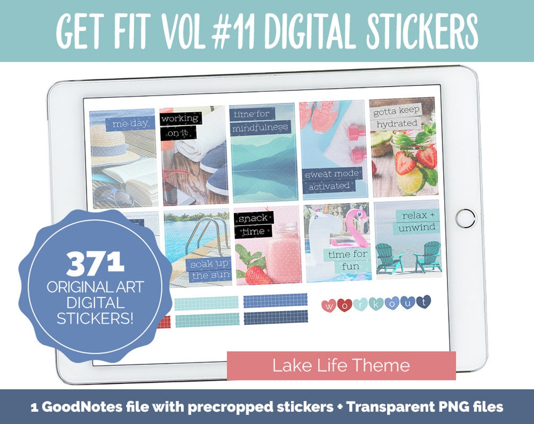 Get Fit Sticker Get Fit Vol #11 Digital Stickers | Goodnotes & iPad | Fitness, Health ...
