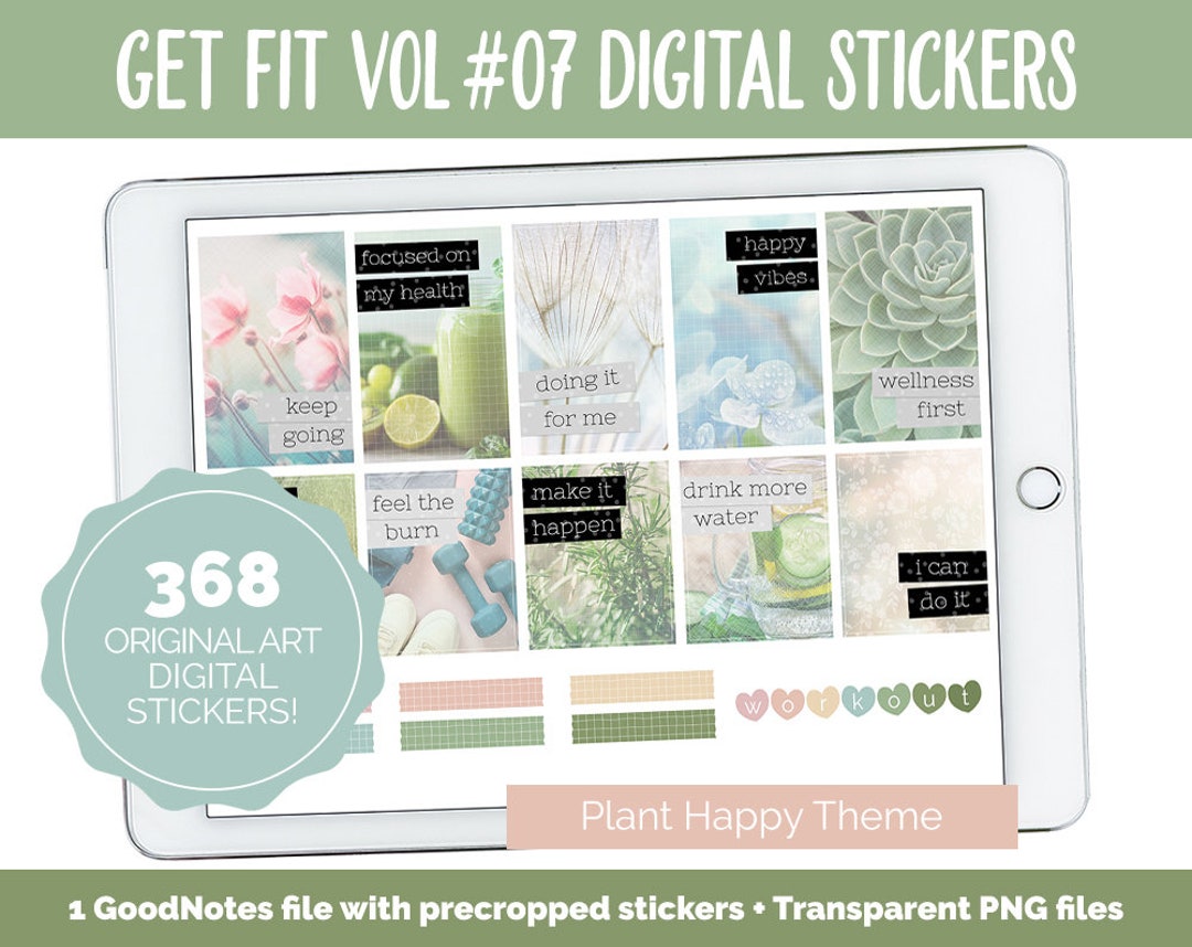 Get Fit Sticker Get Fit Vol #07 Digital Stickers | Goodnotes & iPad | Fitness, Health ...