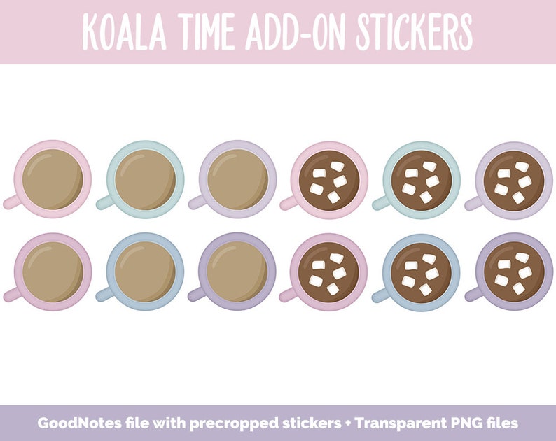 Koala Time Add-On Digital Stickers GoodNotes & iPad Trackers, Budget, Fitness, Health, Habits image 9