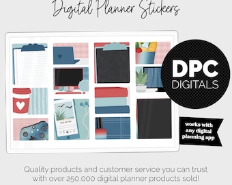 Cove Theme Add-On Digital Planner Stickers | iPad & Android