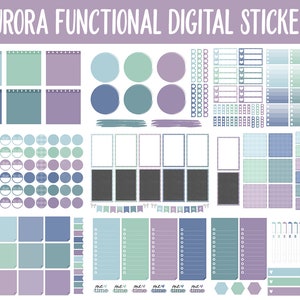 Aurora Functional Digital Sticker Set | Goodnotes, iPad & Android ...