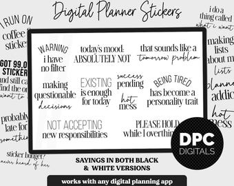 Pegatinas para agenda digital con frases Vol. #02 / iPad y Android