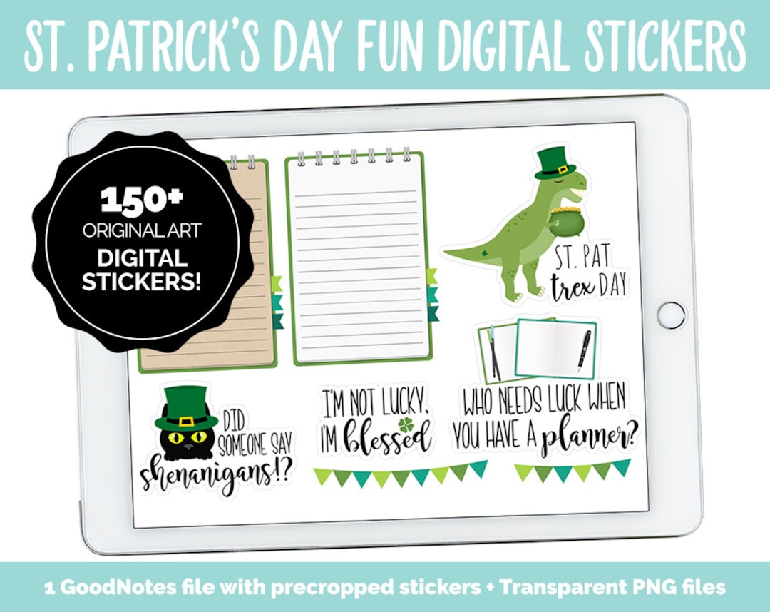 St. Patrick’s Day Fun Digital Stickers | iPad & Android | Lucky ...