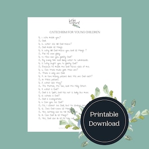 Catechism For Young Children | Printable Kids Catechism | An Introduction | Reformed Theology