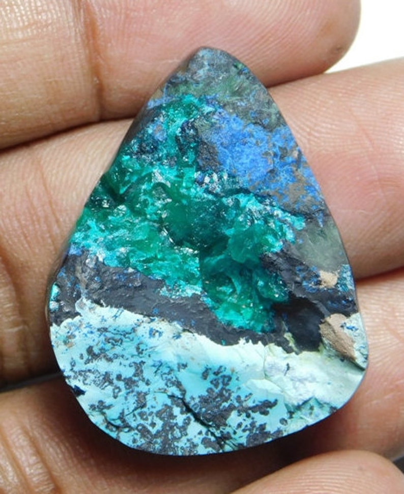 MM 81.00 Cts 100/% Natural Azurite Gemstone Cabochons,Gemstone,loose stone Natural Handmade Gemstone Top quality druzy loose stone 36X28